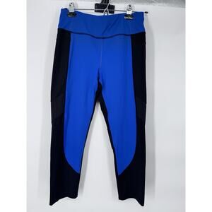 Ivanka Trump Women's Colorblock Ankle Pants Blue Black M Athletic Fit Breathable